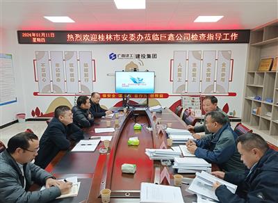 桂林市安委办到巨鑫公司开展安全生产和消防工作现场考核巡查